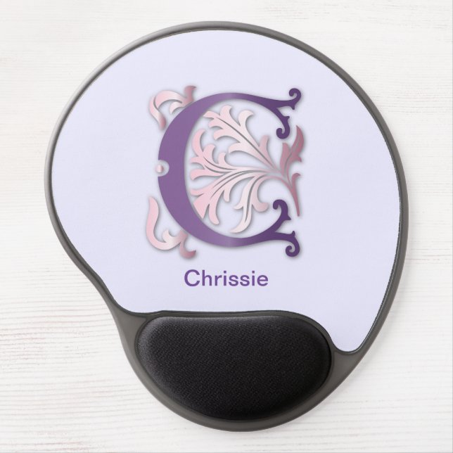 Monogram Letter C Gel Mouse Pad (Front)