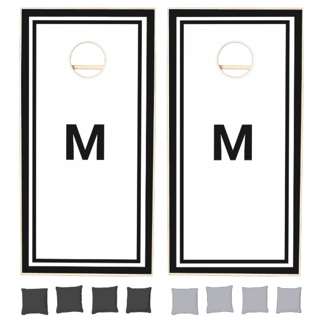  Monogram Letter  Cornhole Set (Set)