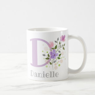 Monogram Letter D & Christian Name Coffee Mug