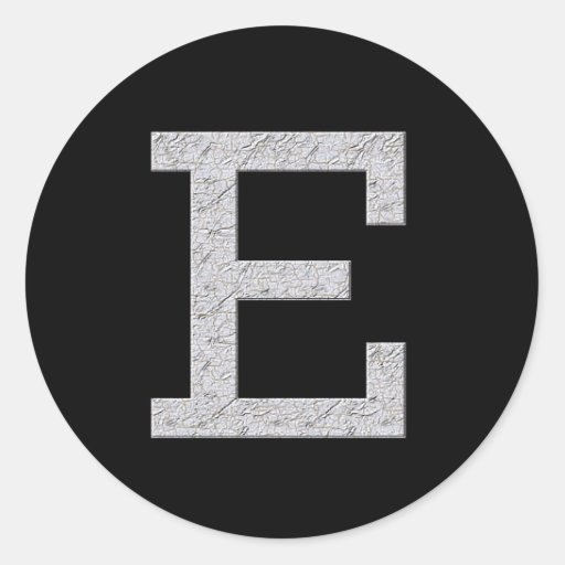 Monogram Letter E Classic Round Sticker | Zazzle