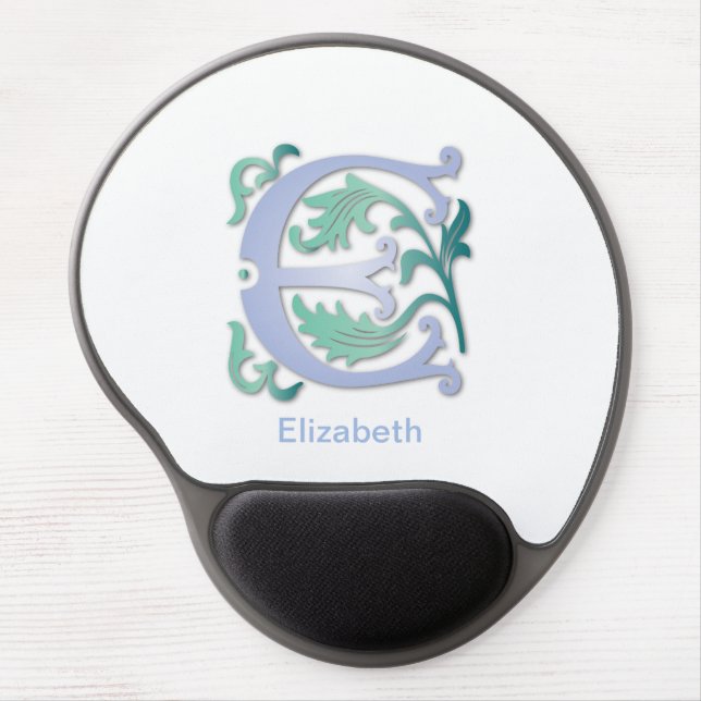 Monogram Letter E Gel Mouse Pad (Front)