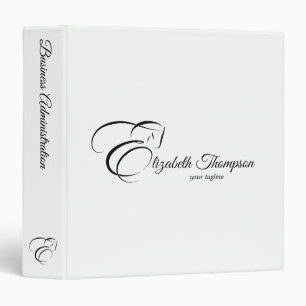 Monogram Letter E Horse 3 Ring Binder