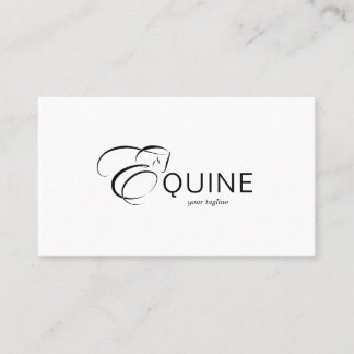 Monogram Letter E Horse Business Card