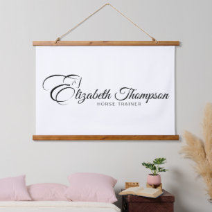 Monogram Letter E Horse Hanging Tapestry