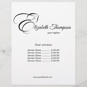 Monogram Letter E Horse in black color Flyer