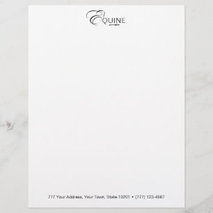 Monogram Letter E Horse Letterhead