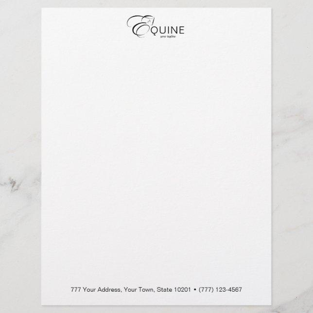 Monogram Letter E Horse Letterhead (Front)