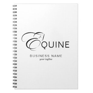 Monogram Letter E Horse Notebook