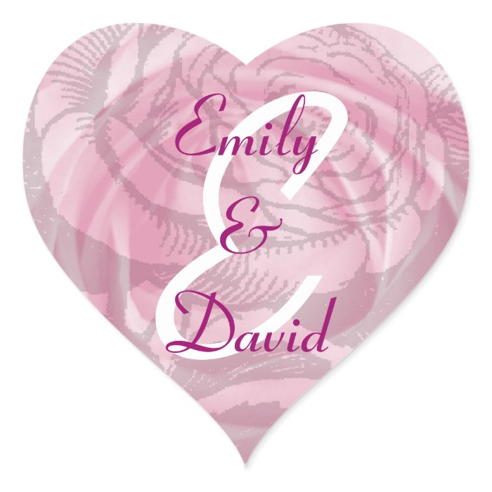 Monogram Letter E Pink Rose Sticker