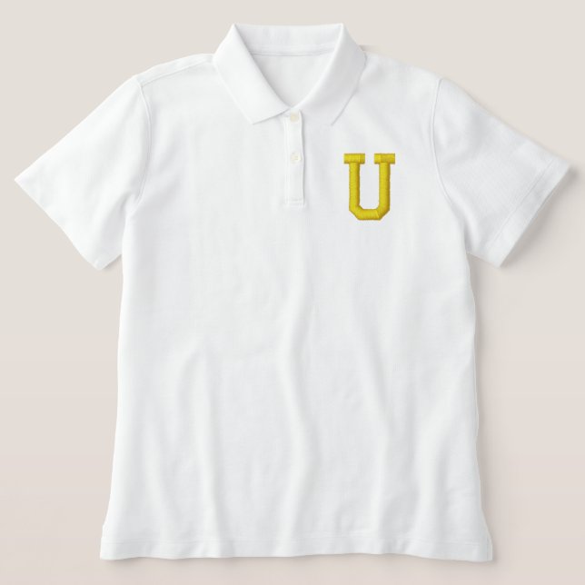 MONOGRAM LETTER EMBROIDERED SHIRT (Design Front)