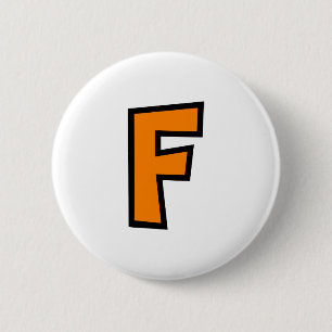 Monogram Letter F Button