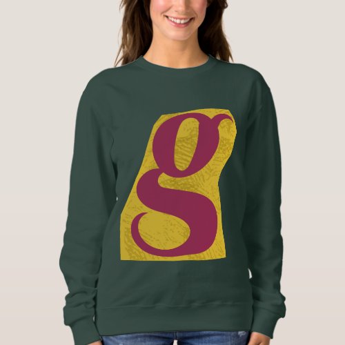 Monogram letter g alphapet pesonalized photo  name sweatshirt