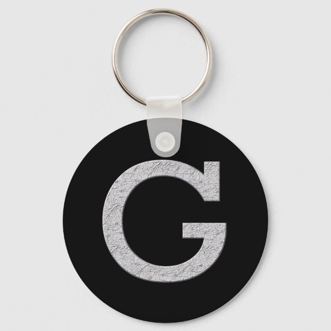 Monogram Letter G Keychain (Front)