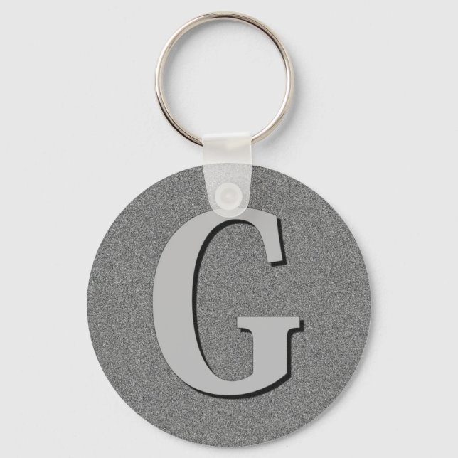 Monogram Letter G Keychain (Front)