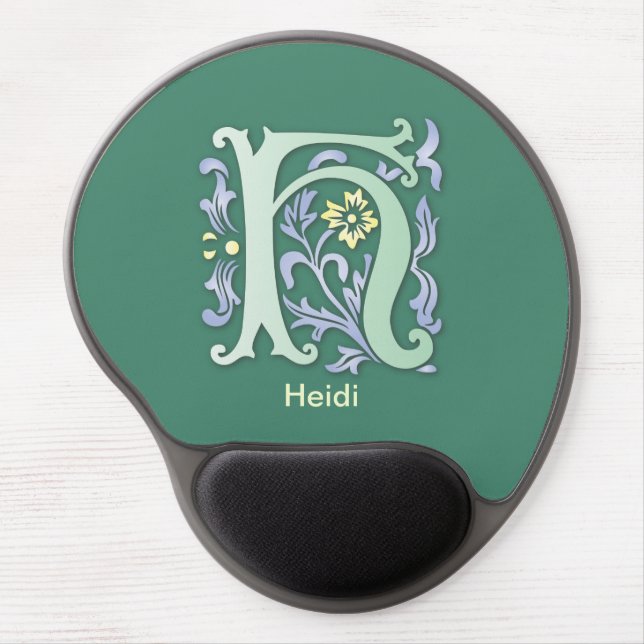 Monogram Letter H Gel Mouse Pad (Front)