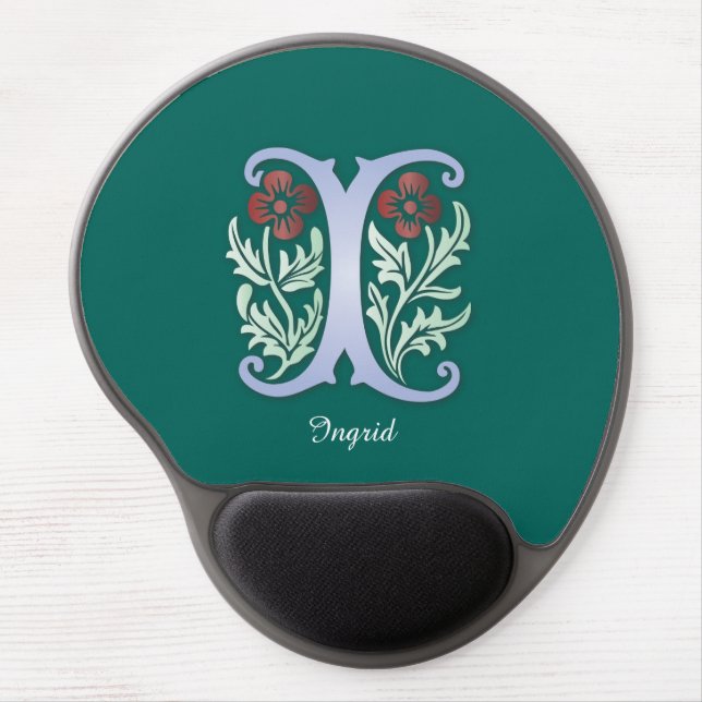 Monogram Letter I Gel Mouse Pad (Front)