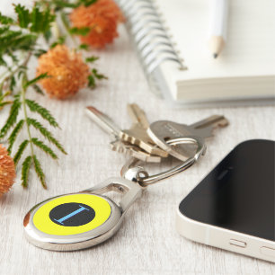 Monogram Letter I (India) Nautical Alphabet Marine Keychain