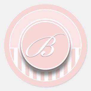 Monogram Letter Initial B Sticker Seal Label
