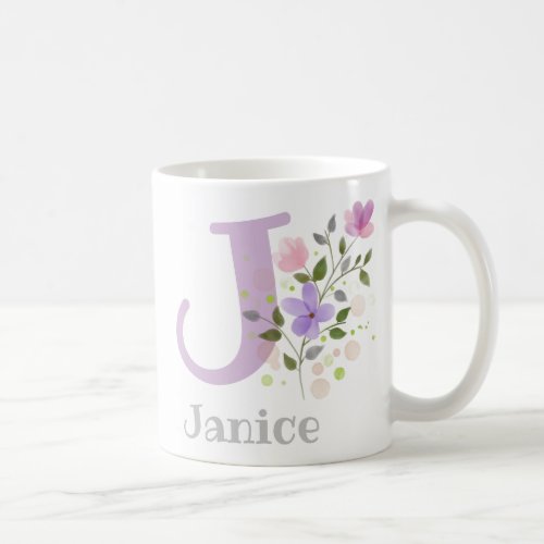 Monogram Letter J  Christian Name Coffee Mug