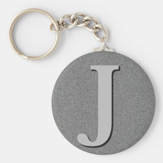 Monogram Letter J Keychain