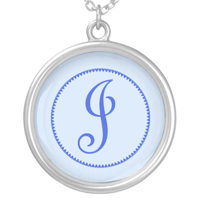 Monogram letter J necklace
