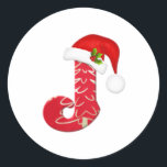 Monogram letter J, Santa hat Christmas  Sticker<br><div class="desc">Monogram letter J with Santa hat and holly Christmas  StickeW</div>