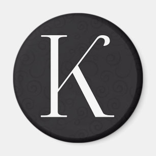 Monogram Letter K Magnet