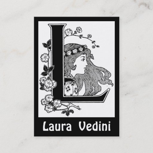 Customizable Monogram Letter L Business Card