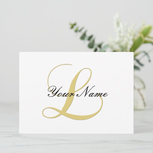 Monogram Letter L Golden Single (Standing Front)