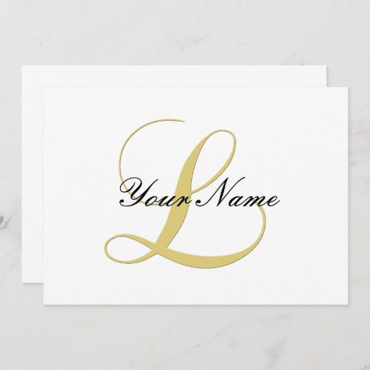 Monogram Letter L Golden Single (Front/Back)