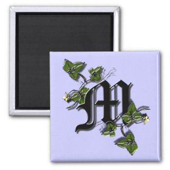 Monogram Letter M Magnet by Lynnes_creations at Zazzle