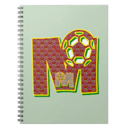 monogram letter m notebook