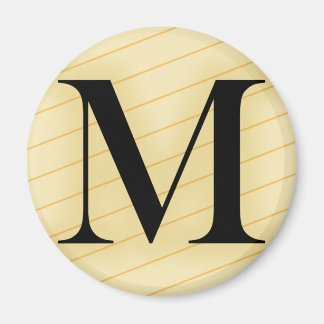 Monogram Letter - M (orange) Magnet