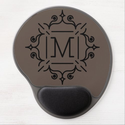 monogram_letter_m_pattern gel mouse pad