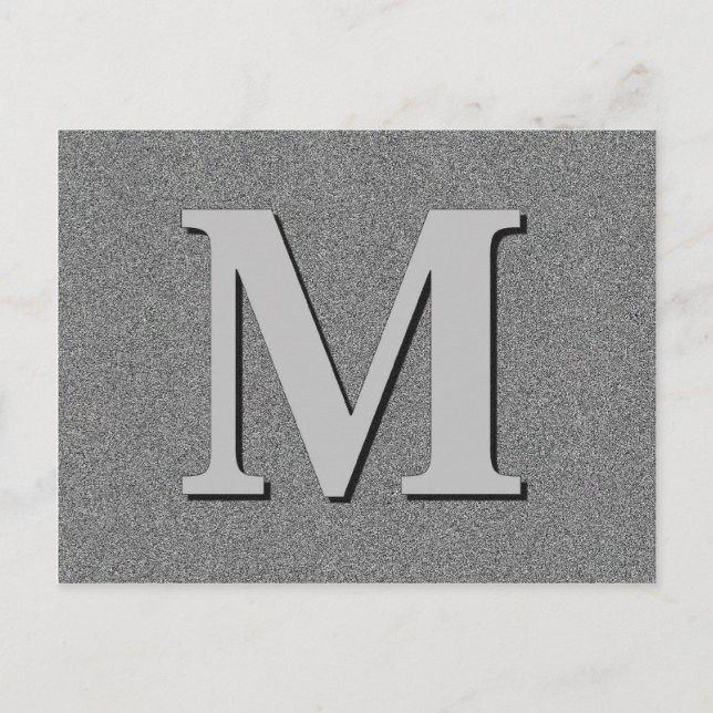 Monogram Letter M Postcard (Front)
