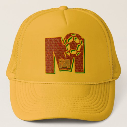 monogram letter m trucker hat