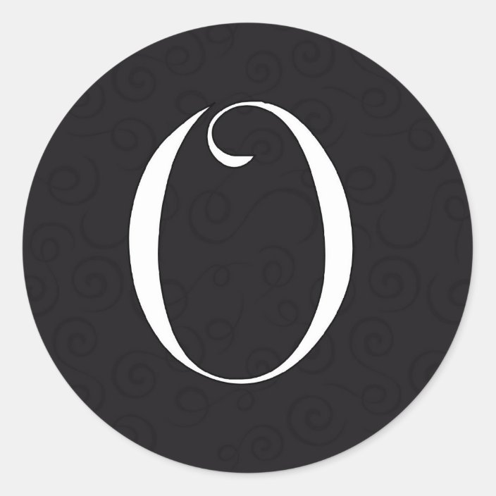 Monogram Letter O Classic Round Sticker