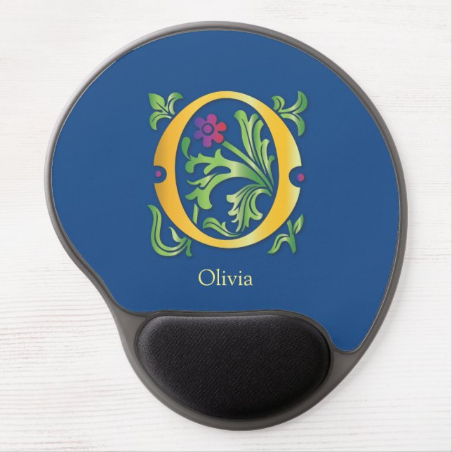 Monogram Letter O Gel Mouse Pad (Front)