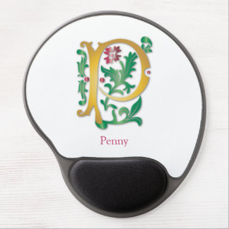 Monogram Letter P Gel Mouse Pad