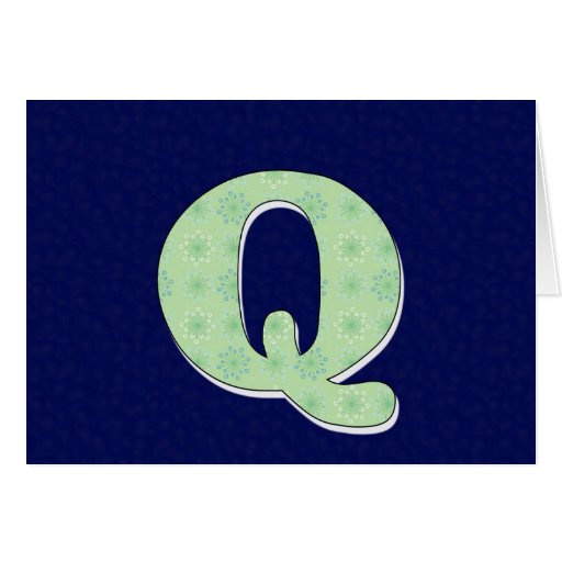 Monogram Letter Q Cards | Zazzle