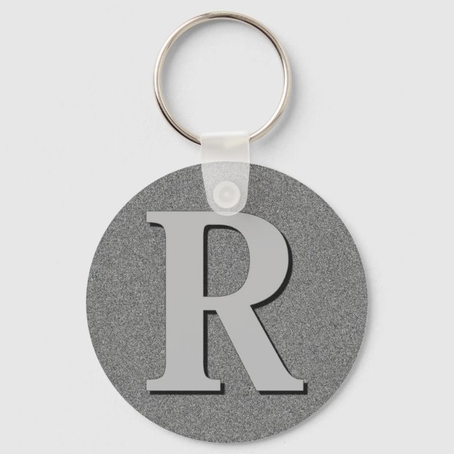 Monogram Letter R Keychain (Front)