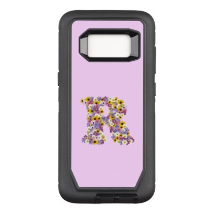 Monogram letter r OtterBox defender samsung galaxy s8 case