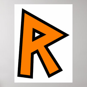 Monogram Letter R Poster