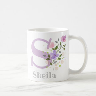 Monogram Letter S & Christian Name Coffee Mug