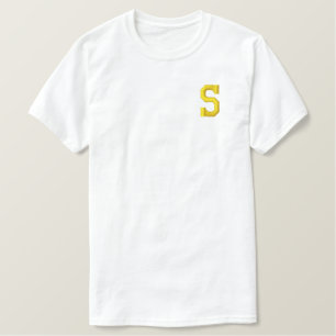 MONOGRAM LETTER S EMBROIDERED T-Shirt