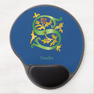 Monogram Letter S Gel Mouse Pad