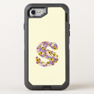 Monogram letter S OtterBox Defender iPhone SE/8/7 Case
