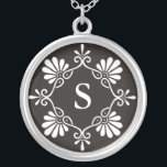 Monogram Letter S Pendant Necklace<br><div class="desc">Show your pride in your initials wearing a monogram letter pendant.The initial silver pendant also makes a memorable gift for any special occasion for the important people of your life.</div>