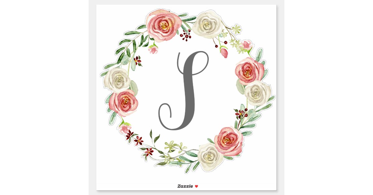A Logo 1-letter Monogram. Floral Style Rose. Monogram of a 