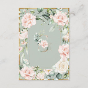 Monogram Letter S Wedding Thank You Card